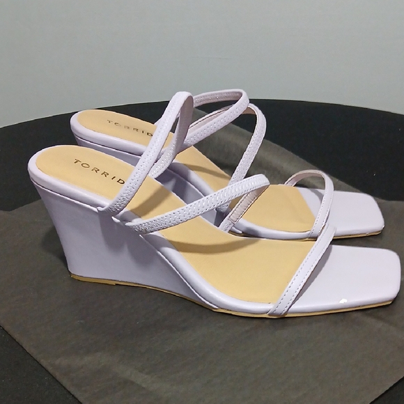 Torrid Light Purple Strappy Wedges - Picture 2 of 8